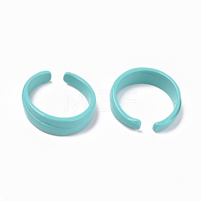 Spray Painted Alloy Cuff Rings RJEW-T011-28B-RS-1