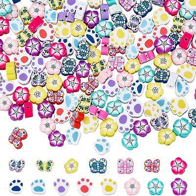  300Pcs 15 Style Handmade Polymer Clay Beads CLAY-NB0001-64-1