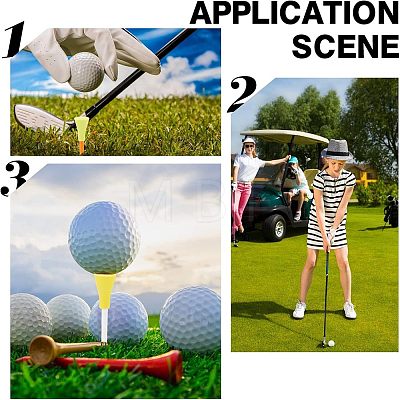 CHGCRAFT 12Pcs Two-tone Plastic Golf Double Tees AJEW-CA0001-62-1