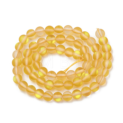 Synthetic Moonstone Beads Strands G-R375-8mm-A07-1