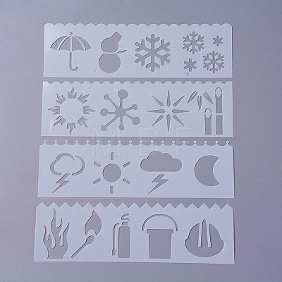 Plastic Kids Drawing Stencil Template DIY-P003-J03-1