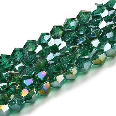 Transparent Electroplate Glass Beads Strands LS-GLAA-F029-2mm-A10-1