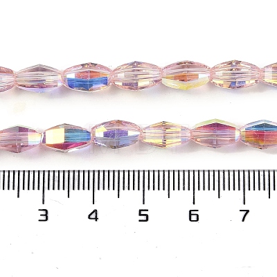 Electroplate Glass Beads Strands GLAA-Q101-03A-AB01-1