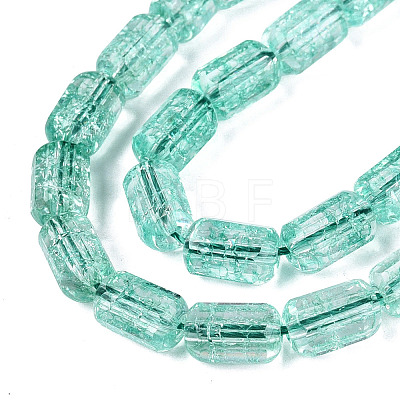 Crackle Transparent Glass Beads Strands GLAA-N068-05A-05-1