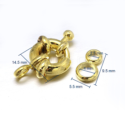Brass Spring Ring Clasps KK-L082D-01-1