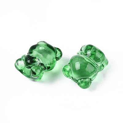 Baking Paint Transparent Glass Beads DGLA-N018-02D-1