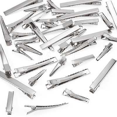40Pcs 4 Styles Iron Alligator Hair Clips Findings PHAR-TADJ0001-10-1