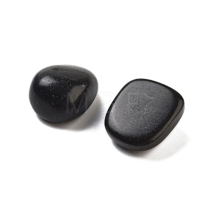 Natural Black Stone Beads G-O029-08Q-1