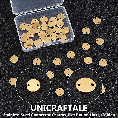 Unicraftale 50Pcs Ion Plating(IP) 304 Stainless Steel Connector Charms STAS-UN0054-30-1