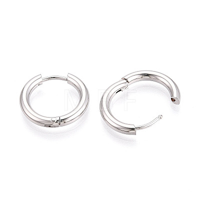 304 Stainless Steel Hoop Earrings EJEW-T048-24A-P-1
