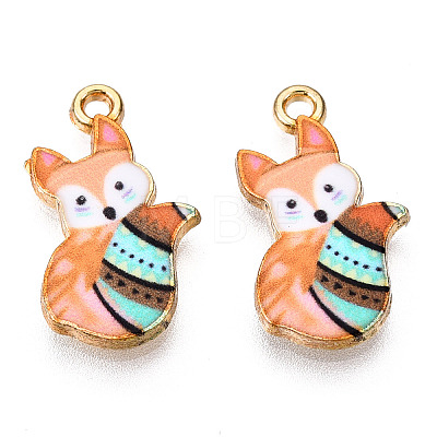 Painted Alloy Pendants PALLOY-P288-05G-08-1