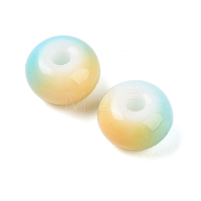 Opaque Spray Painted Glass Beads GLAA-G118-01-1