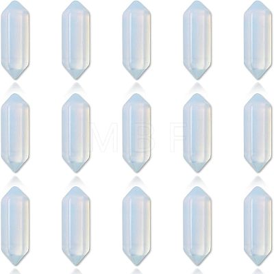 Faceted Bullet Opalite Double Terminated Pointed Beads G-CA0001-57-1