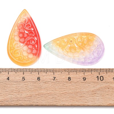 Dyed Natural Quartz Carved Pendants GG-CBA0022-05-1