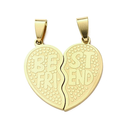 201 Stainless Steel Split Pendants STAS-F368-05G-1