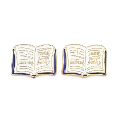 I Read Banned Books Cartoon Book Enamel Pin JEWB-C007-03LG-1