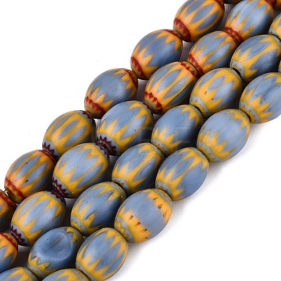 Handmade Millefiori Glass Barrel Beads LA-N002-06C-1