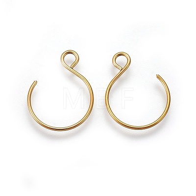 Ion Plating(IP) 304 Stainless Steel Earring Hooks STAS-O119-10G-B-1