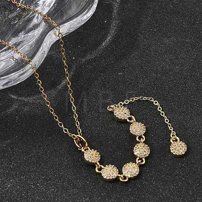 Brass Micro Pave Clear Cubic Zirconia Geometric Pendant Y Tassel Necklaces NJEW-P350-01A-G-1