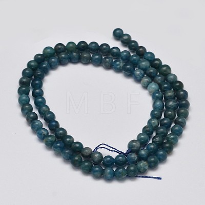 Round Natural Apatite Beads Strands G-K068-01-4mm-1