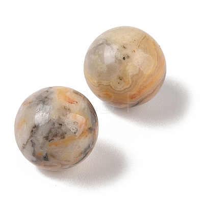 Natural Crazy Agate No Hole Sphere Beads G-K353-04D-34-1