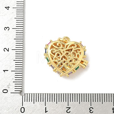 Brass Micro Pave Cubic Zirconia Locket Pendants KK-F905-05G-02-1