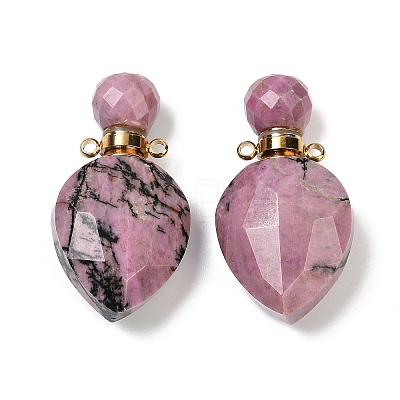 Faceted Natural Rhodonite Pendants G-A225-02G-1
