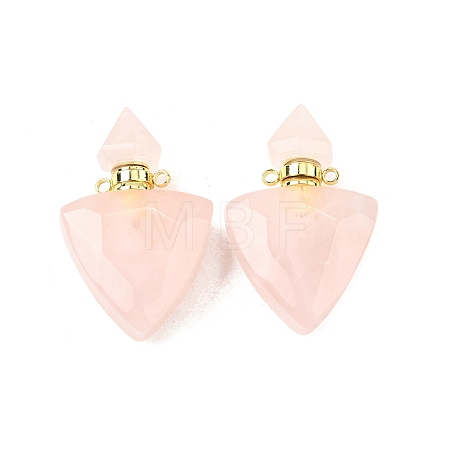 Natural Rose Quartz Perfume Bottle Pendants G-L623-10G-01-1