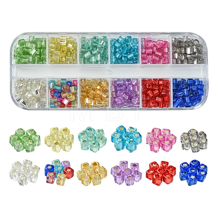 672Pcs 12 Colors Glass Seed Beads SEED-FS0001-24-1