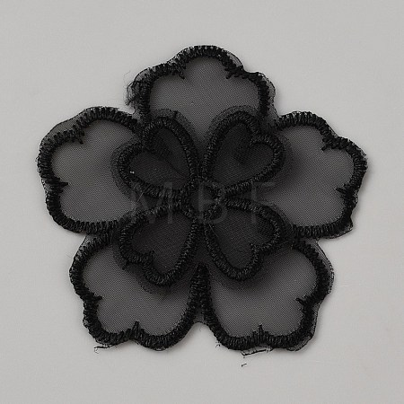 Organza Embroidery Sew on Appliques PATC-WH0008-61C-1