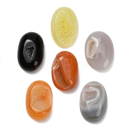 Oval Natural Druzy Geode Agate Ornament G-F833-U01-01-1