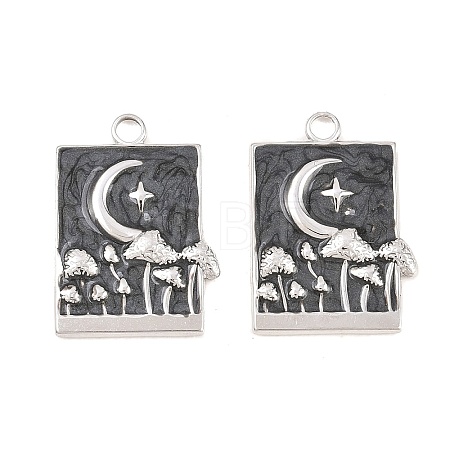 304 Stainless Steel Enamel Pendants STAS-K293-19P-04-1