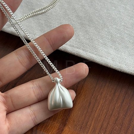 Brass Lucky Bag Pendant Necklaces for Women WG71C2B-01-1