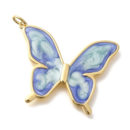 Rack Plating Brass Enamel Pendants KK-M296-02G-05-1