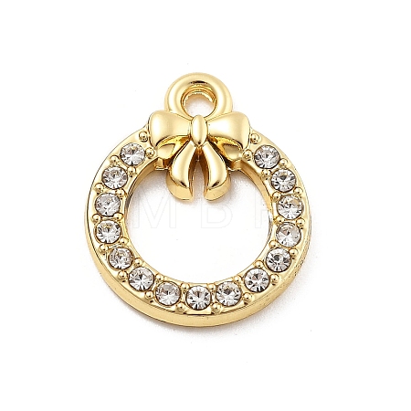 Alloy Rhinestone Pendants FIND-U026-20G-1