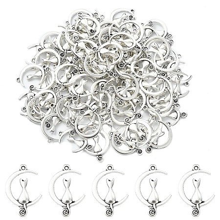 100Pcs Tibetan Style Alloy Pendants TIBE-YW0001-93-1