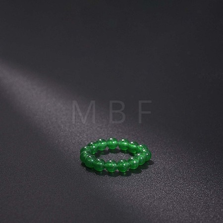 Natural Jade Stretchy Finger Rings FS-WG01730-43-1