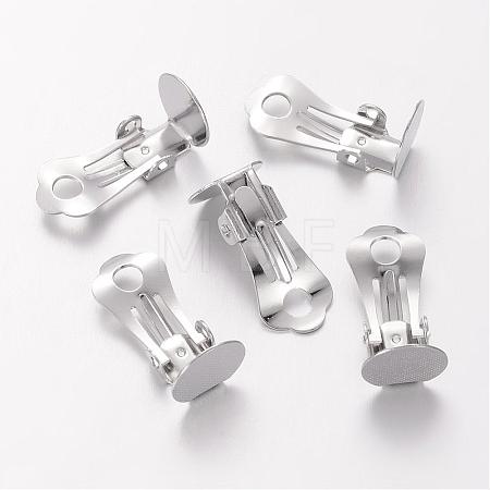 Brass Clip-on Earring Settings KK-H168-N-NF-1