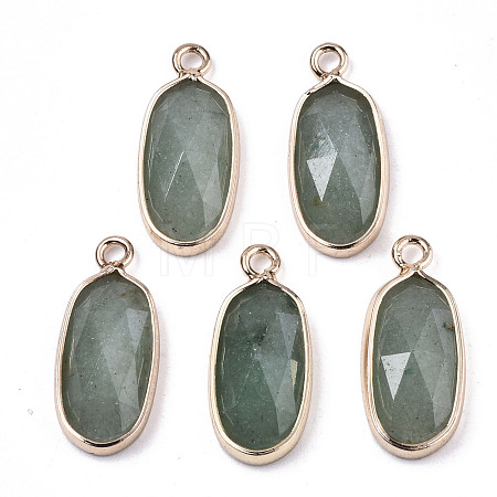 Natural Green Aventurine Pendants G-N326-45E-1