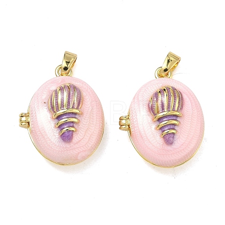 Brass Locket Pendants KK-A294-12G-01-1