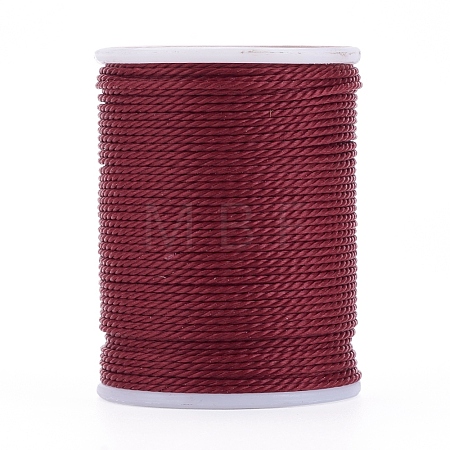 Round Waxed Polyester Cord YC-G006-01-1.0mm-09-1