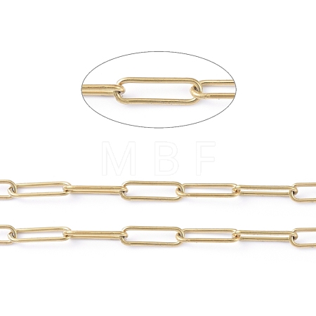304 Stainless Steel Paperclip Chains CHS-L022-02D-G-1