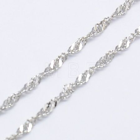 925 Sterling Silver Rope Chains Necklaces X-STER-E007-2B-1