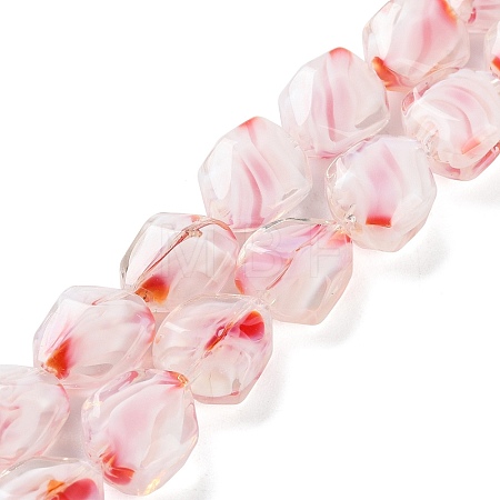 Handmade Gold Sand Lampwork Beads Strands LAMP-U001-01B-1