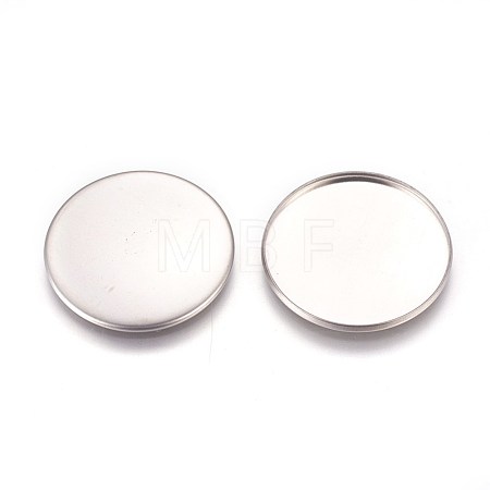 Tarnish Resistant 304 Stainless Steel Plain Edge Bezel Cups X-STAS-E460-10P-30mm-1