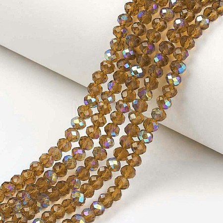Electroplate Glass Beads Strands EGLA-A034-T6mm-L10-1
