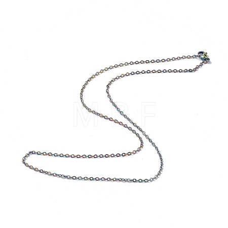 Ion Plating(IP) 304 Stainless Steel Cable Chain Necklace for Men Women NJEW-K245-024B-1