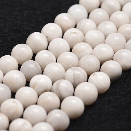 Natural White Crazy Lace Agate Bead Strands G-D840-55-8mm-1
