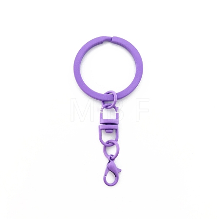Spray Painted Iron Keychain Swivel Clasps FIND-WH0111-355I-1