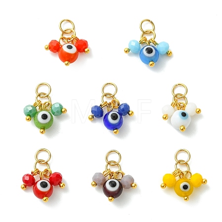 Evil Eye Lampwork & Glass Pendants PALLOY-JF05545-1